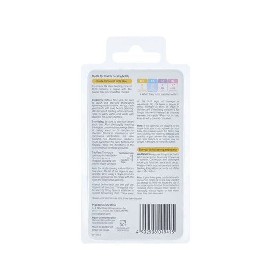 Pigeon Flexible Nipple Blister Pack (M) 2pcs