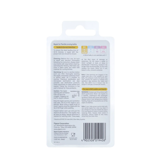 Pigeon Flexible Nipple Blister Pack (S) 2pcs