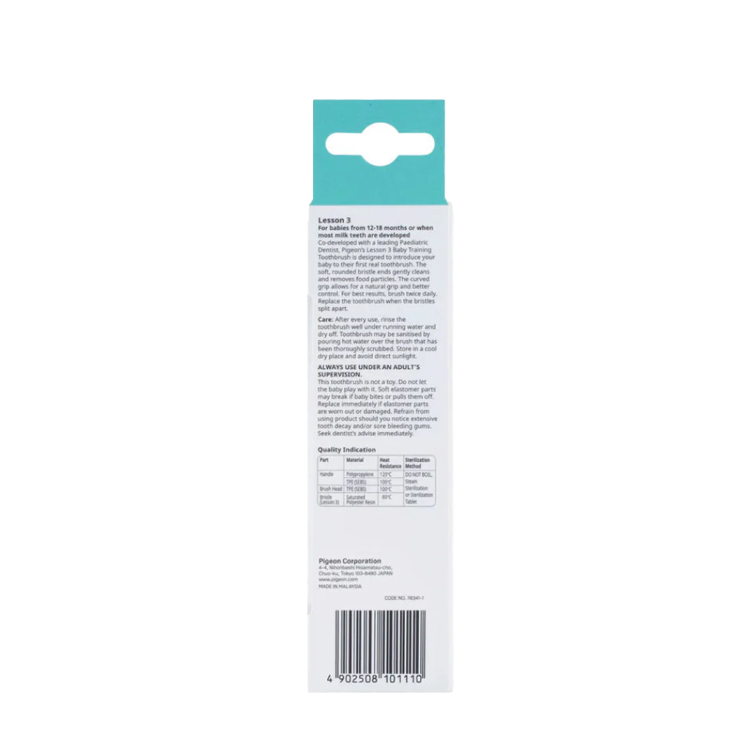 Pigeon Baby Training Toothbrush Lesson 3 Pink