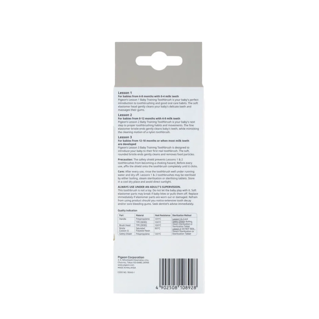 Pigeon Baby Training Toothbrush Lesson 123