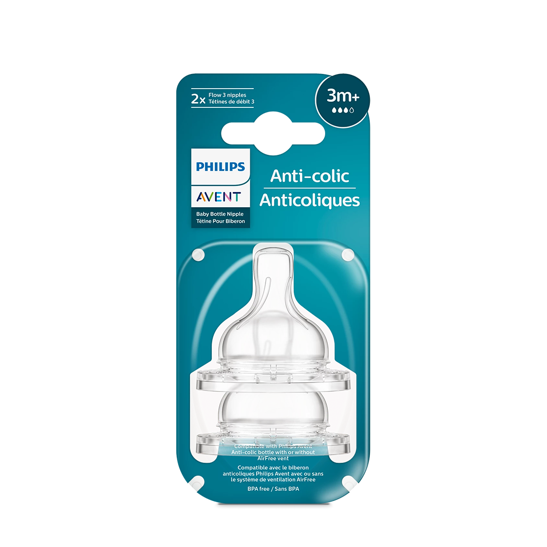 Philips Avent Anti-colic 3+ months x 2s