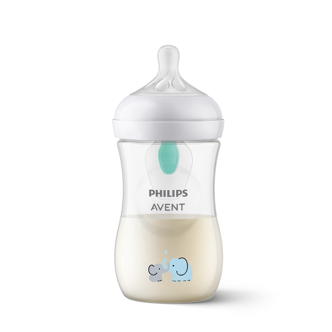 Philips Avent 1m+ Natural Response Air Free Vent Baby Bottle - Elephant (260ml)