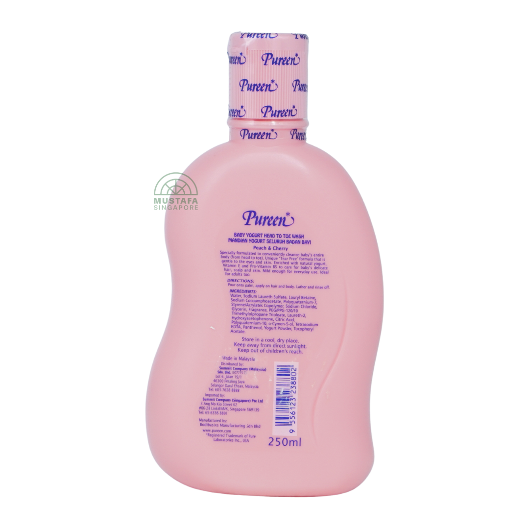 Pureen Baby Yogurt Head to Toe Wash Peach & Cherry 250ml