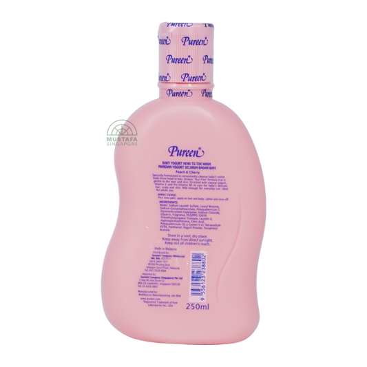 Pureen Baby Yogurt Head to Toe Wash Peach & Cherry 250ml