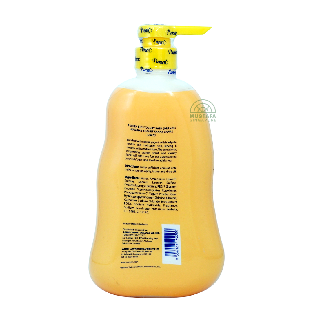 Pureen Kids Yogurt Bath Moisturizing & Nourishing Orange 750ml