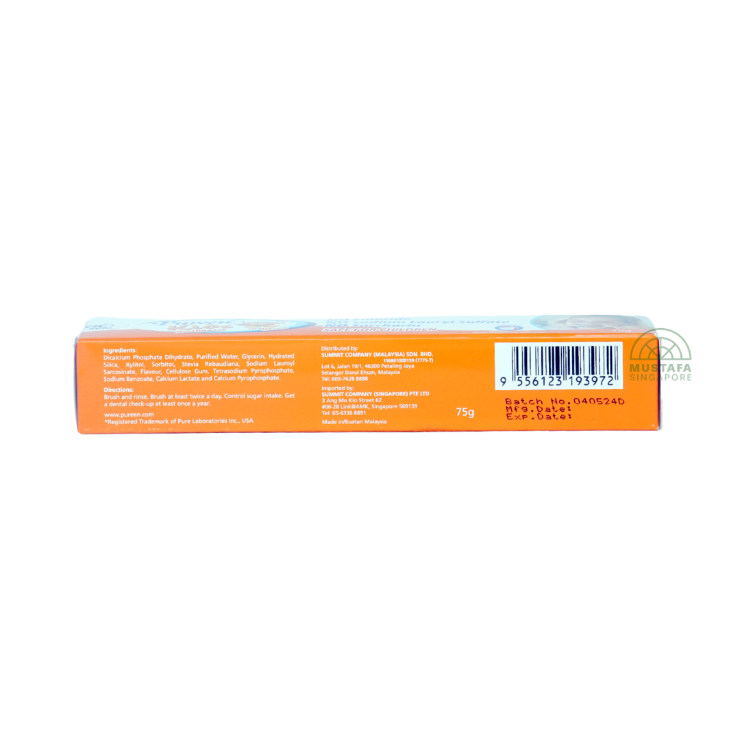 Pureen Kids Toothpaste Orange Flavour 75ml