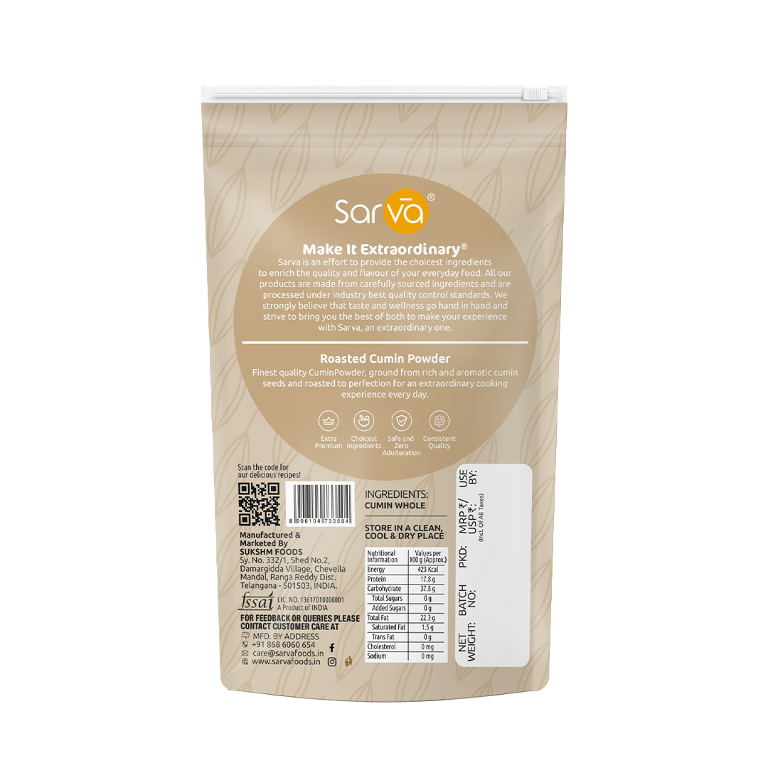 Sarva Roasted Cumin Powder 100g