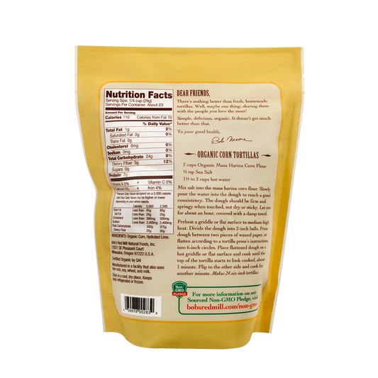 Bob's Red Mill Golden Corn Flour Masa Harina 624g