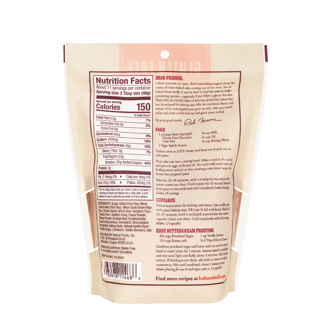 Bob's Red Mill Gluten Free Chocolate Cake Mix 454g