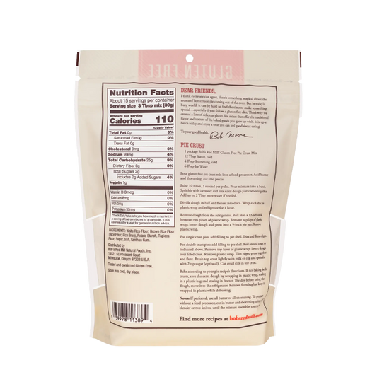 Bob's Red Mill Gluten Free Pie Crust Mix 454g
