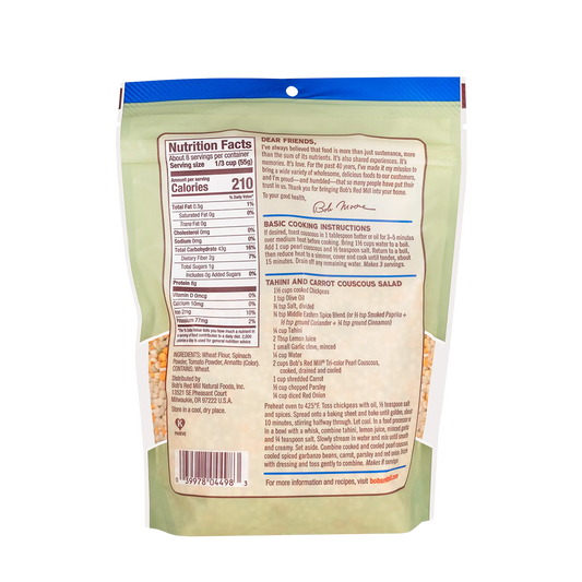 Bob's Red Mill Tri Color Pearl Couscous 454g