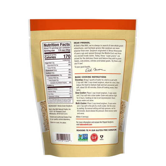 Bob's Red Mill Whole grain Sorghum 680g