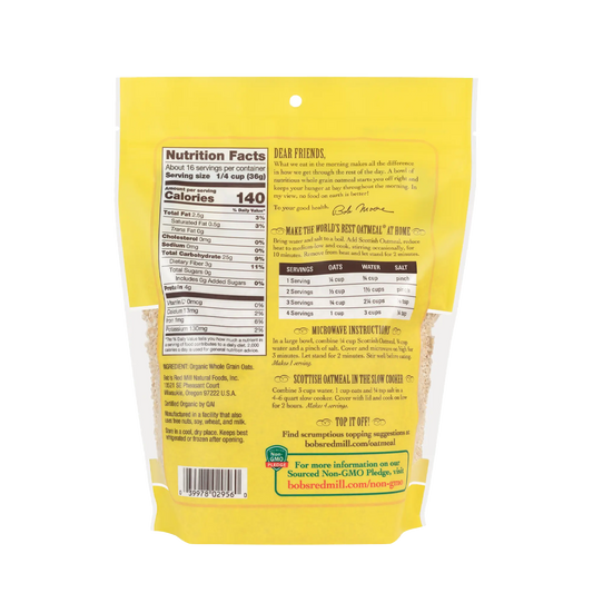 Bob's Red Mill Organic Scottish Oatmeal 567g