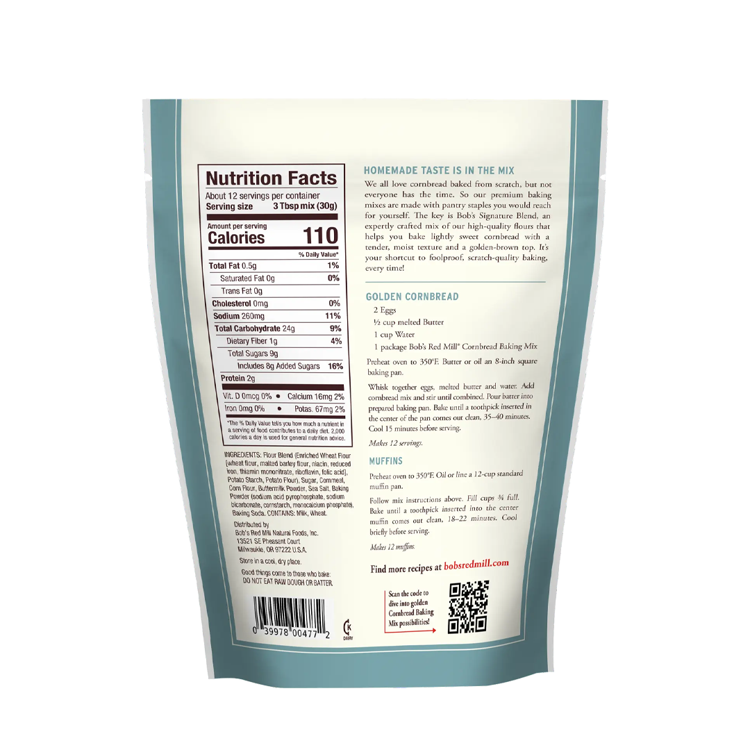 Bob's Red Mill Golden Cornbread Baking Mix 368g