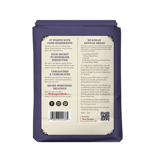 Bob's Red Mill Unbleached Enrich Artisan Bread Flour 2.27kg