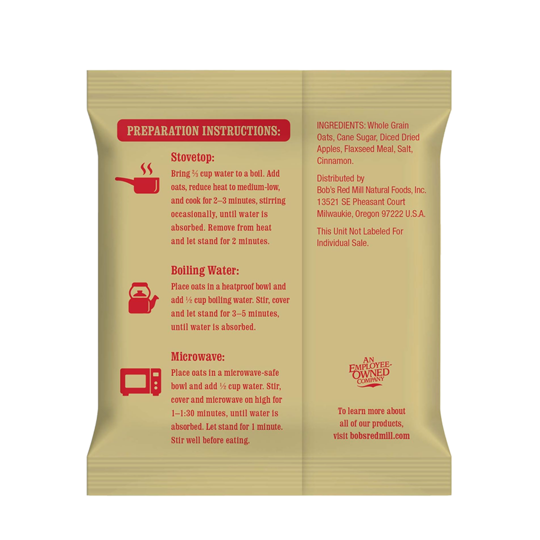 Bob's Red Mill Instant Oatmeal Apple Pieces & Cinnamon 280g