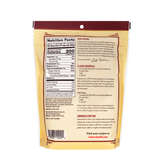 Bob's Red Mill Cornbread & Muffin Mix 680g