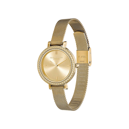 Olivia Burton Classic 30mm Vintage Bead Gold Mesh Watch Olivia Burton Classic 30mm Vintage Bead Gold Mesh Watch