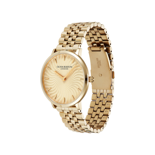 Olivia Burton Signature 35mm Radiant Sun Gold Bracelet Watch Olivia Burton Signature 35mm Radiant Sun Gold Bracelet Watch