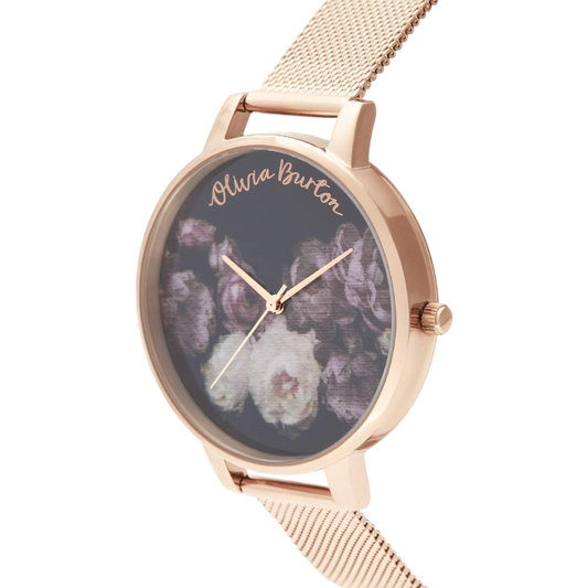 Olivia Burton Fine Art 38mm Rose Gold Mesh Watch Olivia Burton Fine Art 38mm Rose Gold Mesh Watch