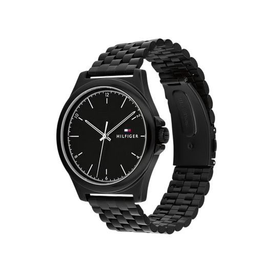 Tommy Hilfiger Norris Men's Black Stainless Steel Watch 42mm Tommy Hilfiger Norris Men's Black Stainless Steel Watch 42mm