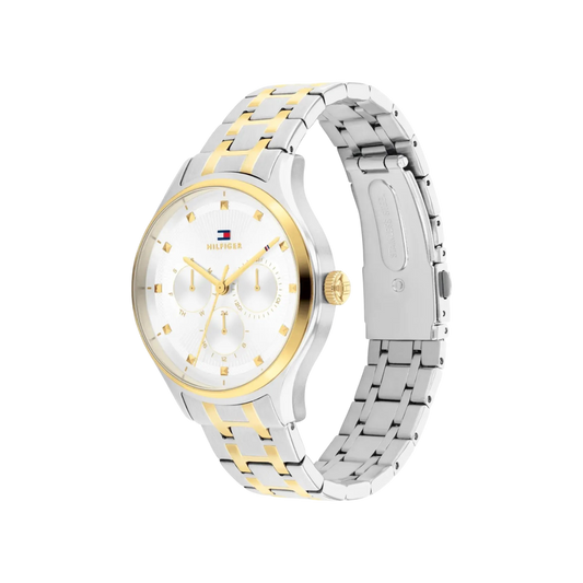 Tommy Hilfiger Gianna Women's Two-Tone Gold Steel Bracelet Strap Watch 38mm Tommy Hilfiger Gianna Women's Two-Tone Gold Steel Bracelet Strap Watch 38mm