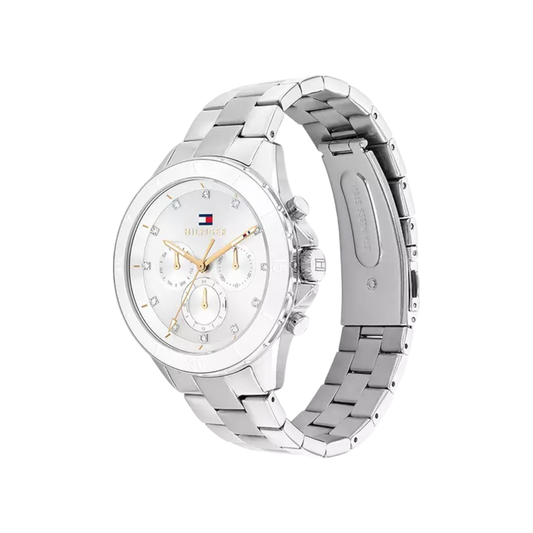 Tommy Hilfiger Mellie Women's Silver Stainless Steel Strap Watch 40mm Tommy Hilfiger Mellie Women's Silver Stainless Steel Strap Watch 40mm