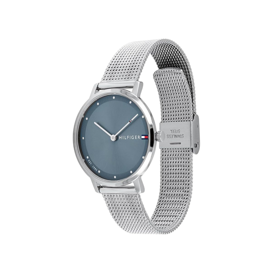 Tommy Hilfiger Women's Pippa Blue & Silver Mesh Bracelet Strap Watch 32mm Tommy Hilfiger Women's Pippa Blue & Silver Mesh Bracelet Strap Watch 32mm