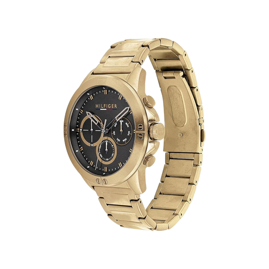 Tommy Hilfiger Harley Men's Grey & Ionic Plated Gold Steel Bracelet Strap Watch 46mm Tommy Hilfiger Harley Men's Grey & Ionic Plated Gold Steel Bracelet Strap Watch 46mm