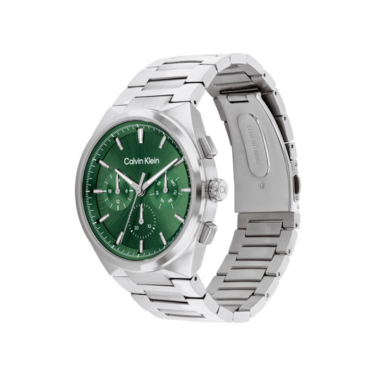 Calvin Klein Distinguished Men's Green Dial & Silver Bracelet Strap Watch 44mm Calvin Klein Distinguished Men's Green Dial & Silver Bracelet Strap Watch 44mm