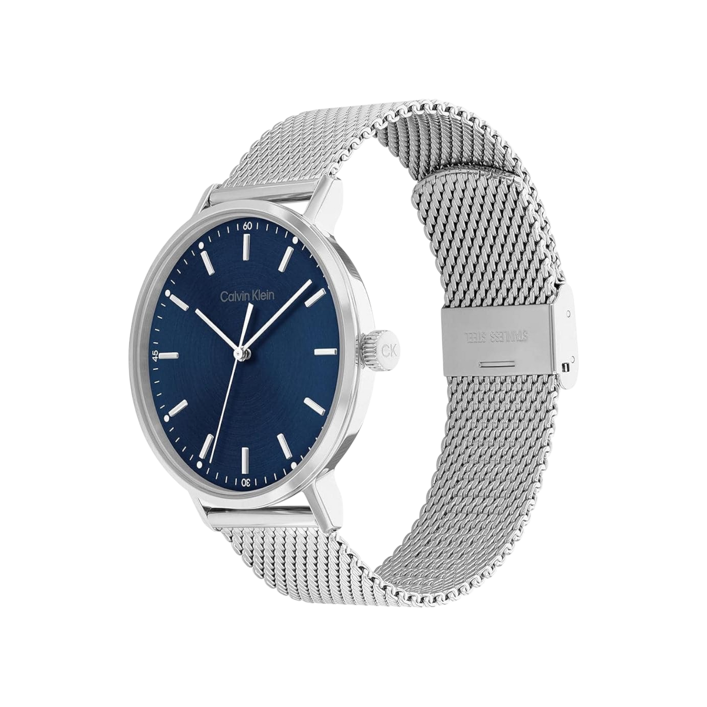 Calvin Klein Modern Men's Blue Dial & Silver Mesh Strap Watch 42mm