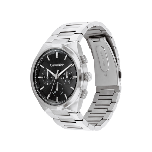 Calvin Klein Distinguish Men's Black Dial & Silver Bracelet Strap Watch 44mm Calvin Klein Distinguish Men's Black Dial & Silver Bracelet Strap Watch 44mm