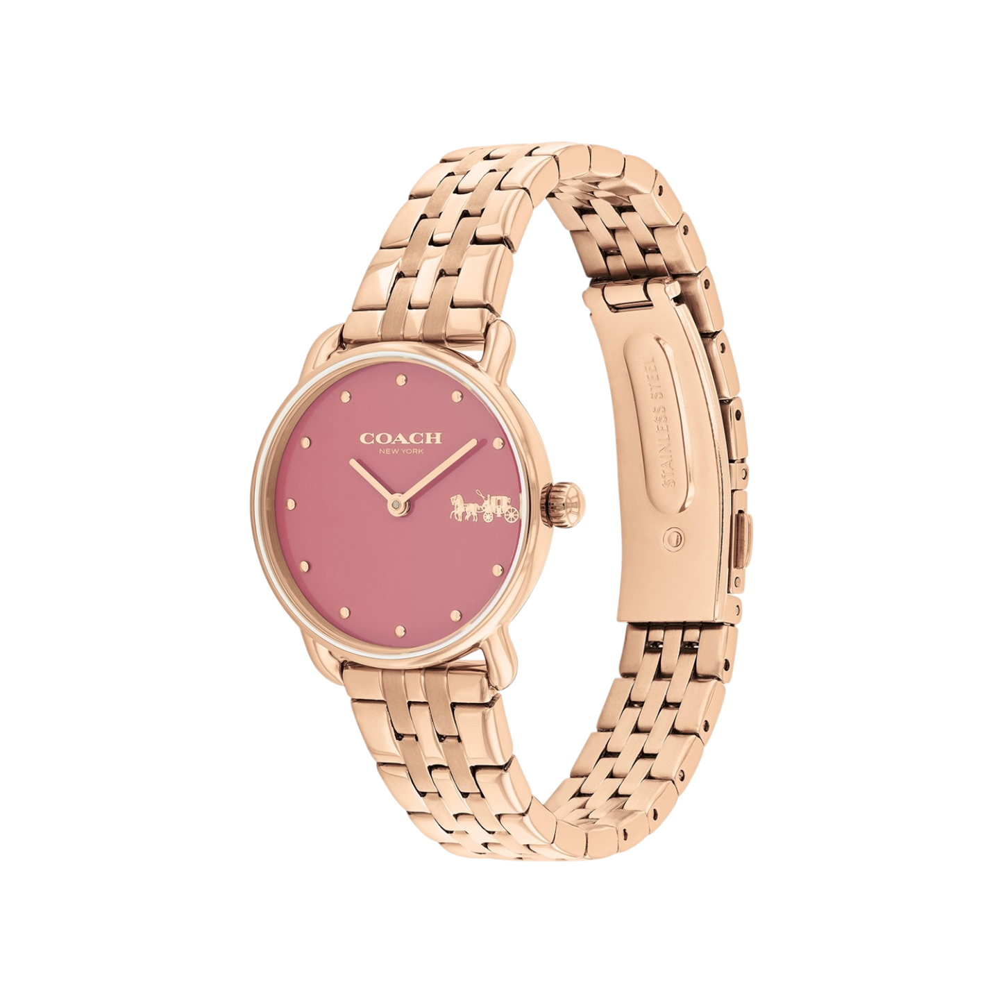 Coach Elliot Women's Pink Dial & Rose Gold Bracelet Strap Watch 28mm