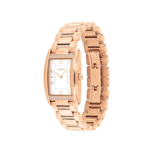 Coach Reese Women's White Dial & Rose Gold Bracelet Strap Watch 24mmx35mm Coach Reese Women's White Dial & Rose Gold Bracelet Strap Watch 24mmx35mm