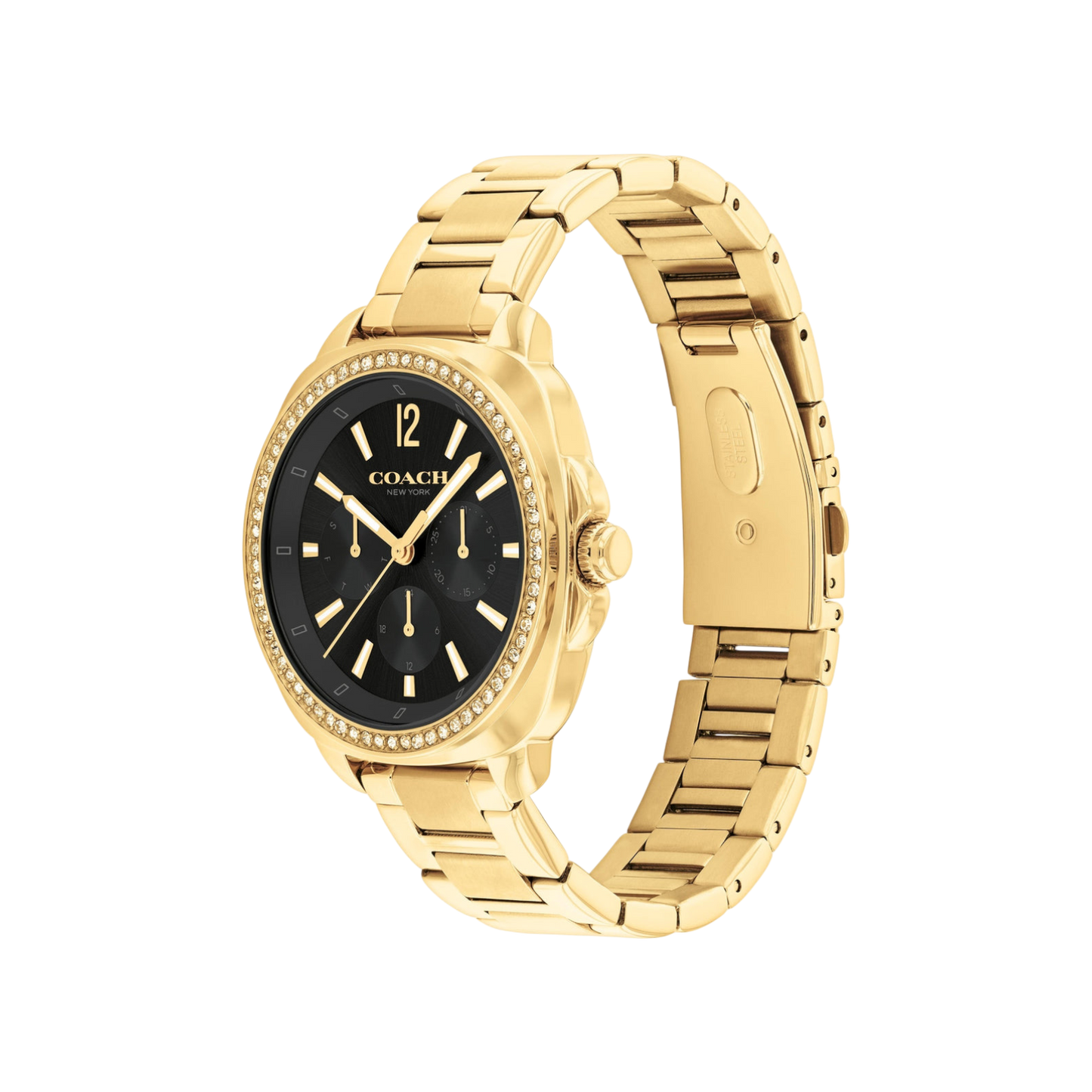 Coach Kitt Women's Black Dial & Gold Bracelet Strap Watch 38mm