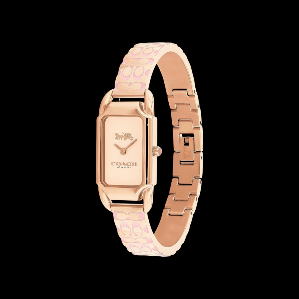 Coach Cadie Women's Rose Gold Bracelet Strap Watch 17.5mmx28.5mm