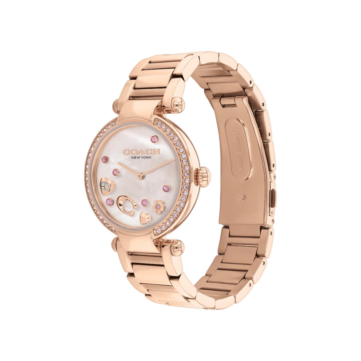 Coach Cary Women's Rose Gold Bracelet Strap Watch 34mm