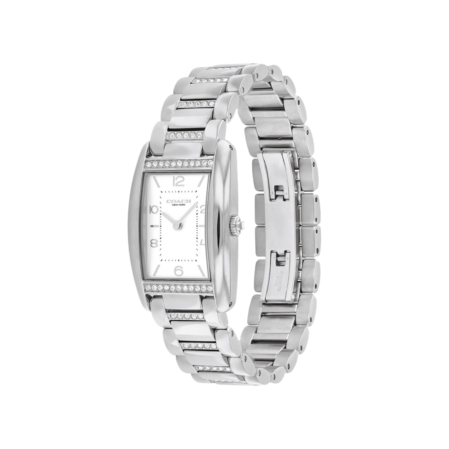 Coach Reese Women's White Dial & Silver Bracelet Strap Watch 24mmx35mm