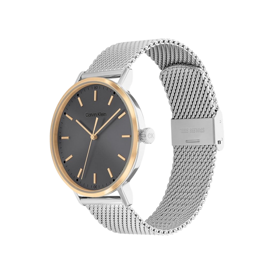 Calvin Klein Modern Men's Grey Dial & Silver Mesh Strap Watch 42mm Calvin Klein Modern Men's Grey Dial & Silver Mesh Strap Watch 42mm