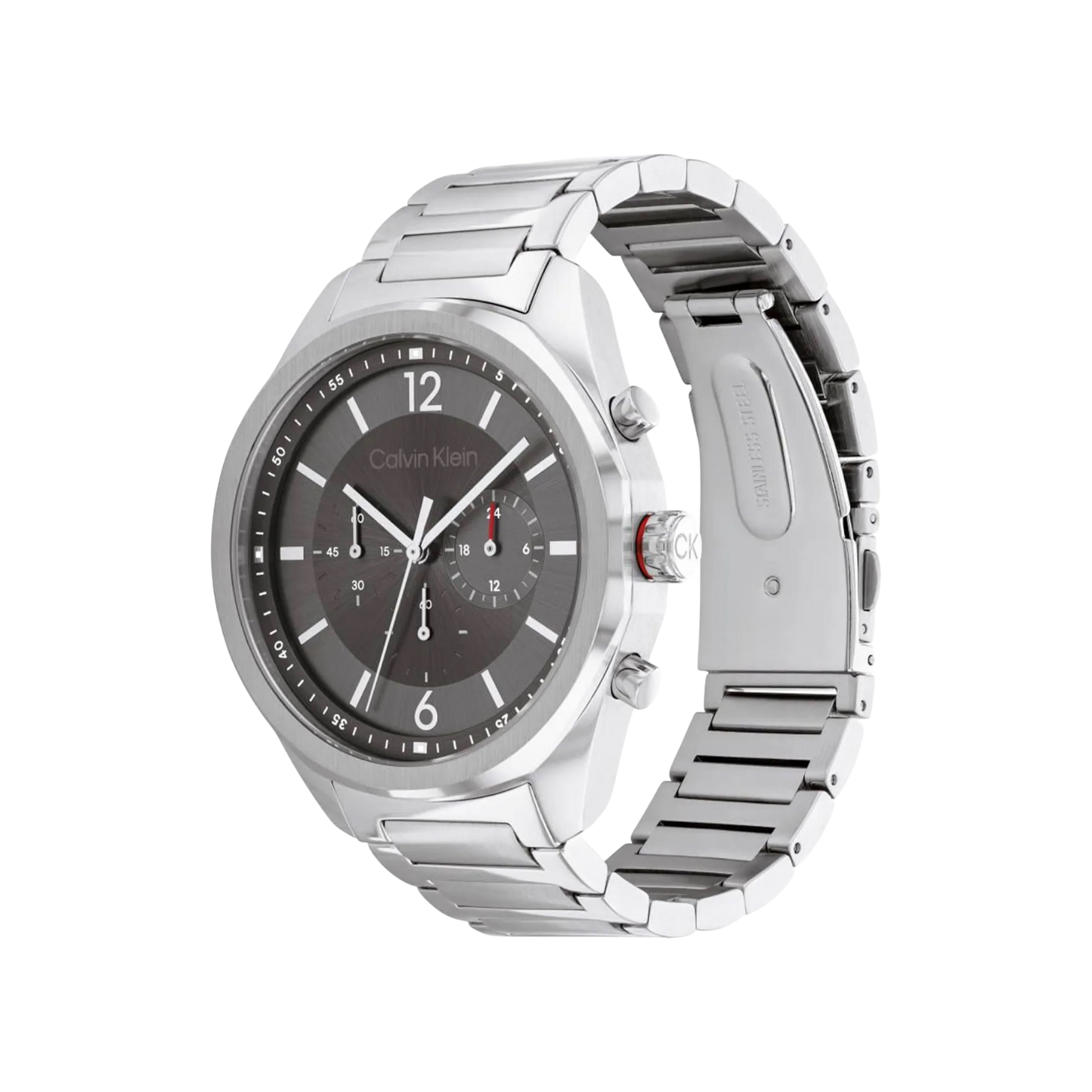 Calvin Klein Force Men's Grey Dial & Silver Bracelet Strap Watch 44mm