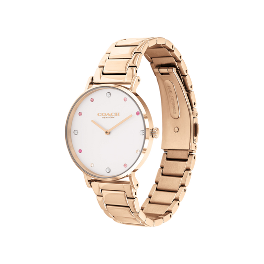 Coach Perry Women's White Dial & Rose Gold 36mm Coach Perry Women's White Dial & Rose Gold 36mm
