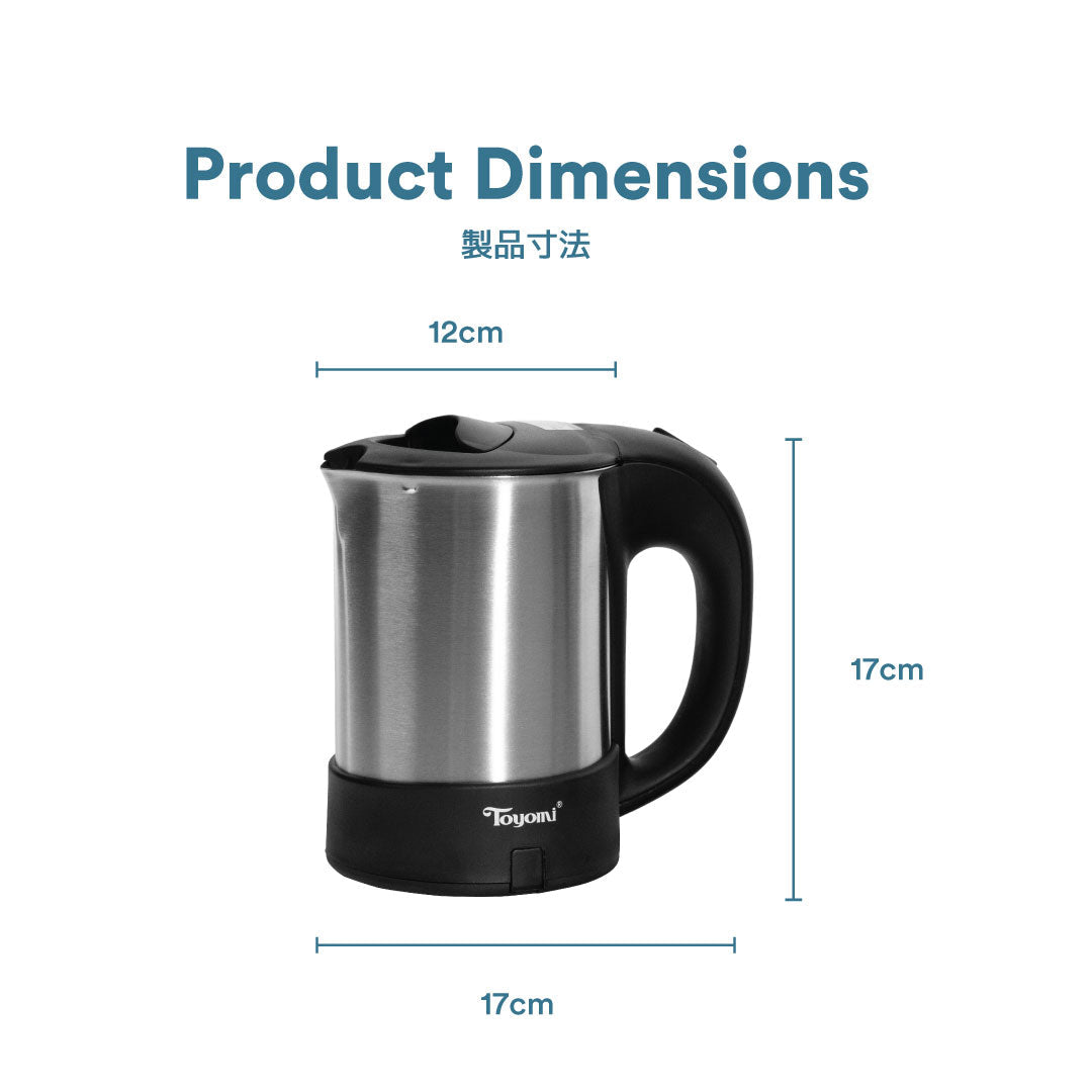 Toyomi Mini S.S Travel Kettle 0.5L WK 315