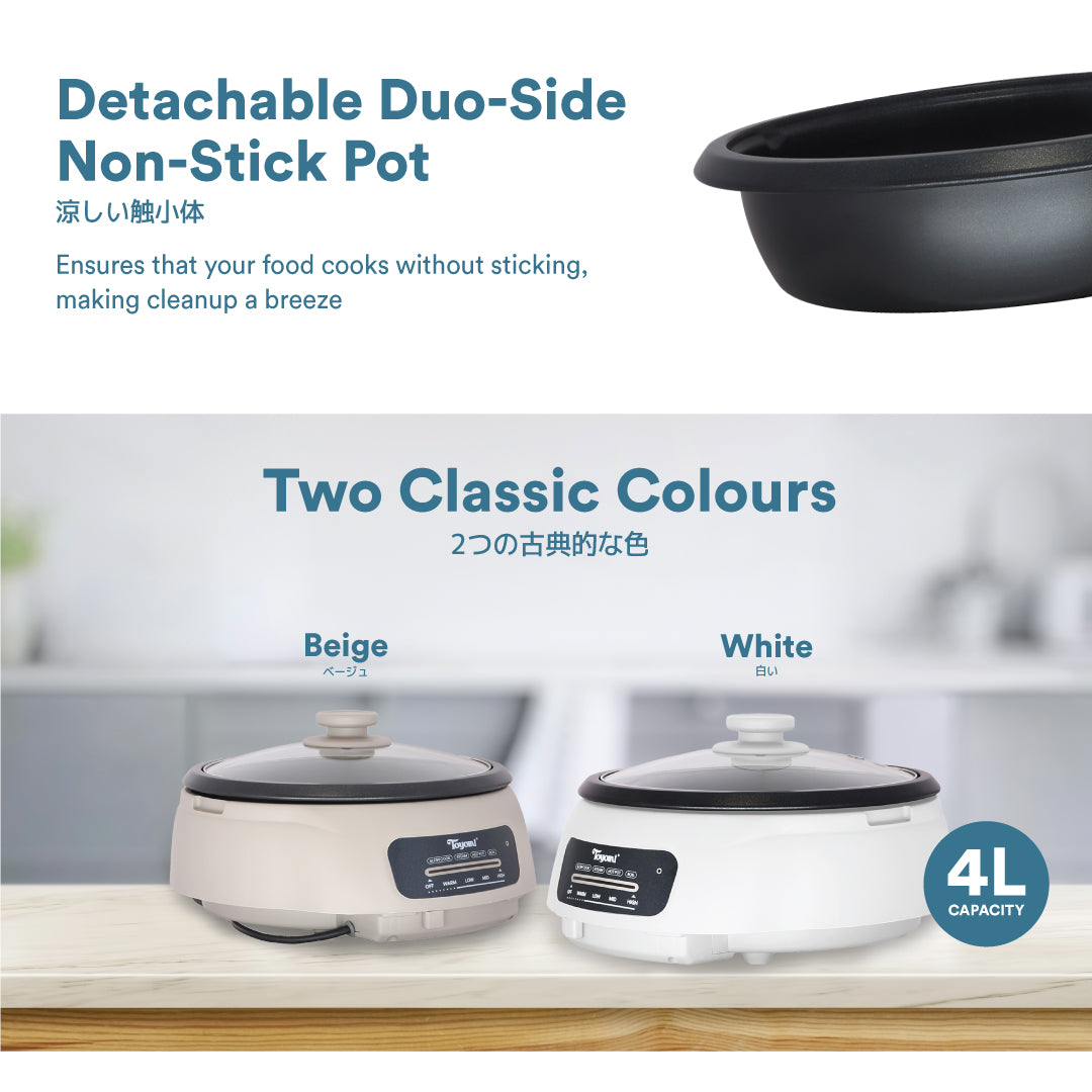 Toyomi Multi Cooker Steamboat Hot Pot 4L MC 4646