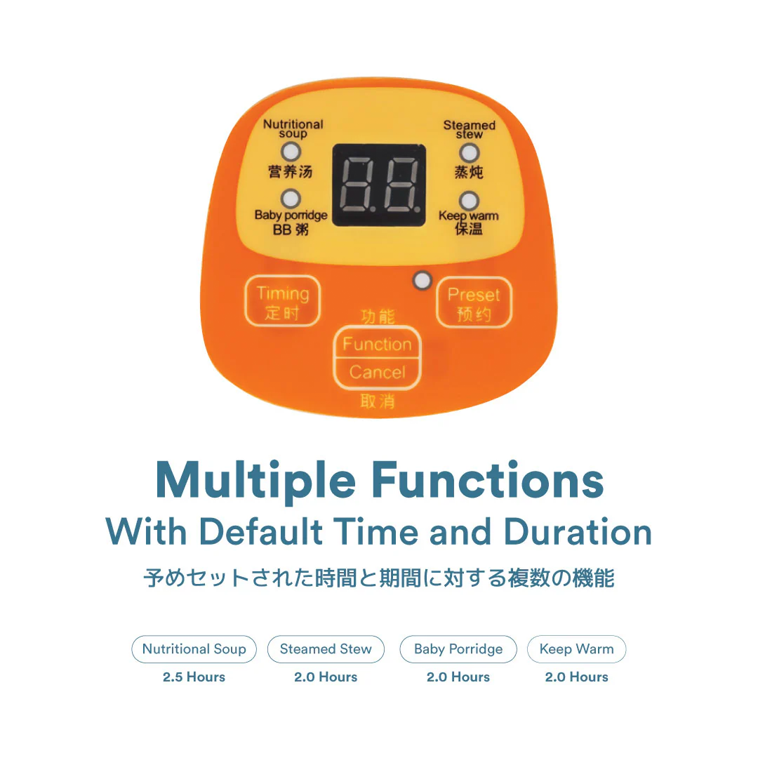 TOYOMI 0.7L Mini Double Boiler Stew Cooker SC 707