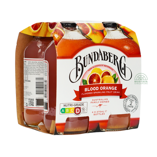 Bundaberg Blood Orange Flavoured Sparkling Fruit Drink 4 x 375ml