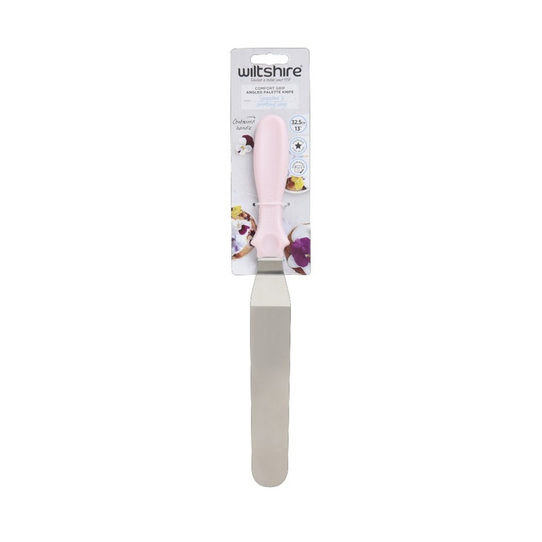 Wiltshire Comfort Grip Flat Palette Knife Spreading & Smoothing Icing Pink