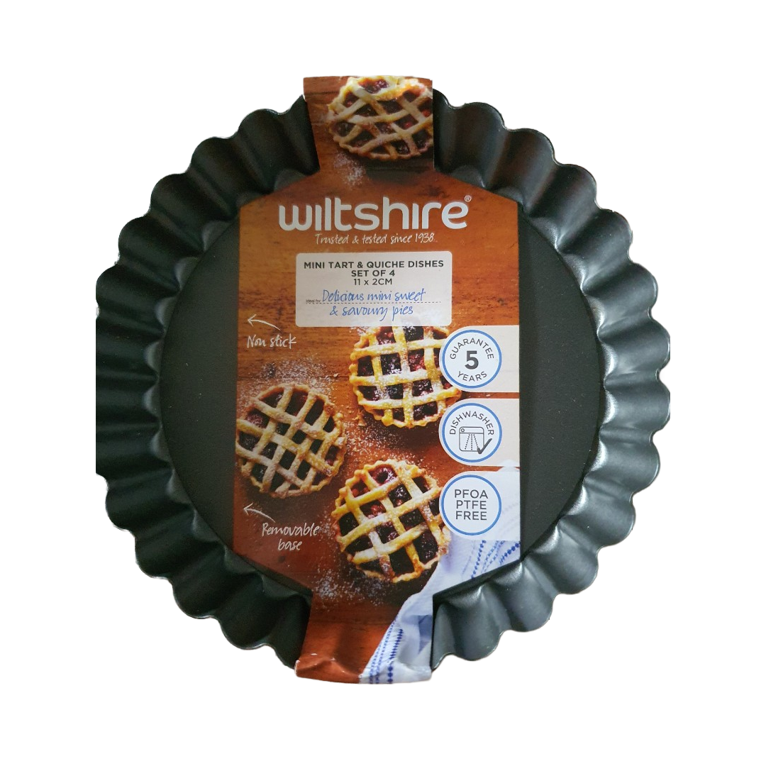 Wiltshire Mini Tart & Quiche Dishes Set of 4 11cm x 2cm