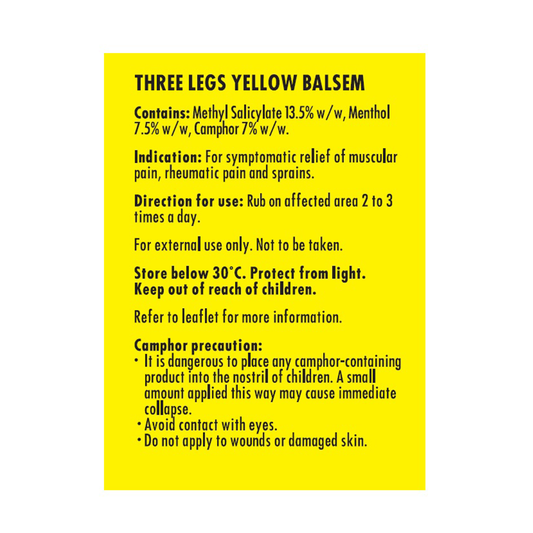 Three Legs Yellow Balsem 36g