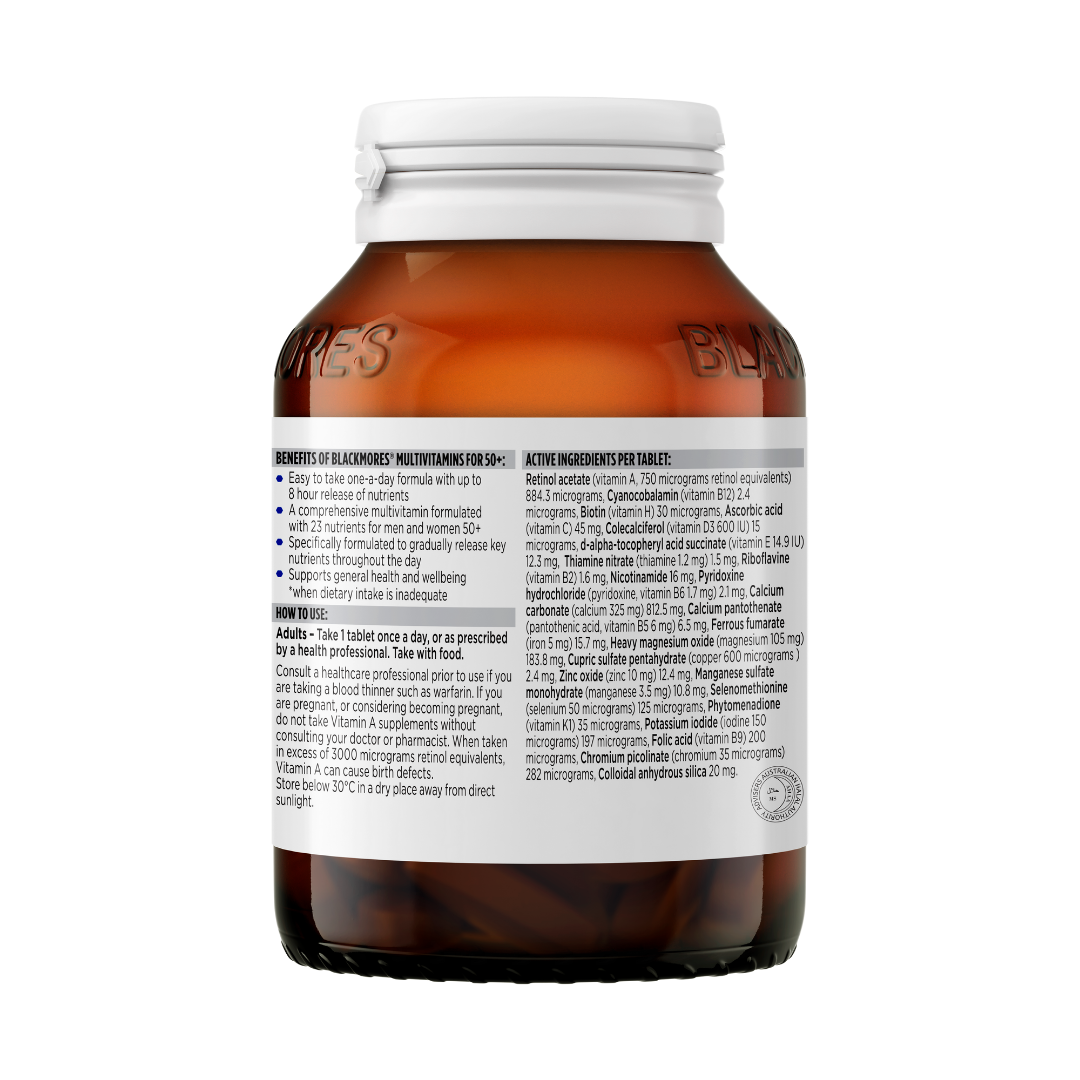 Blackmores Multivitamins for 50+ 60 Tablets