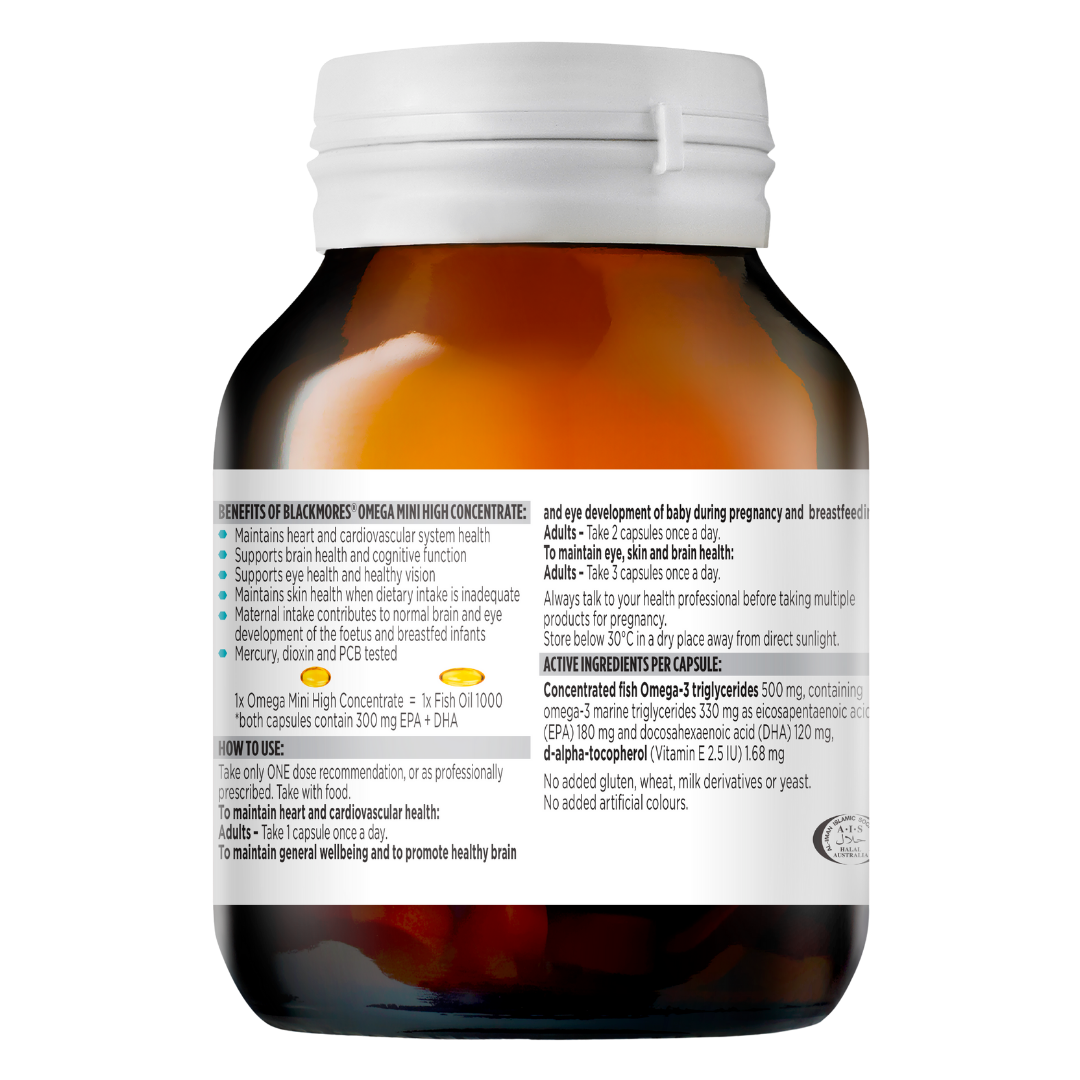 Blackmores Omega Mini High Concentrate 60 Capsules